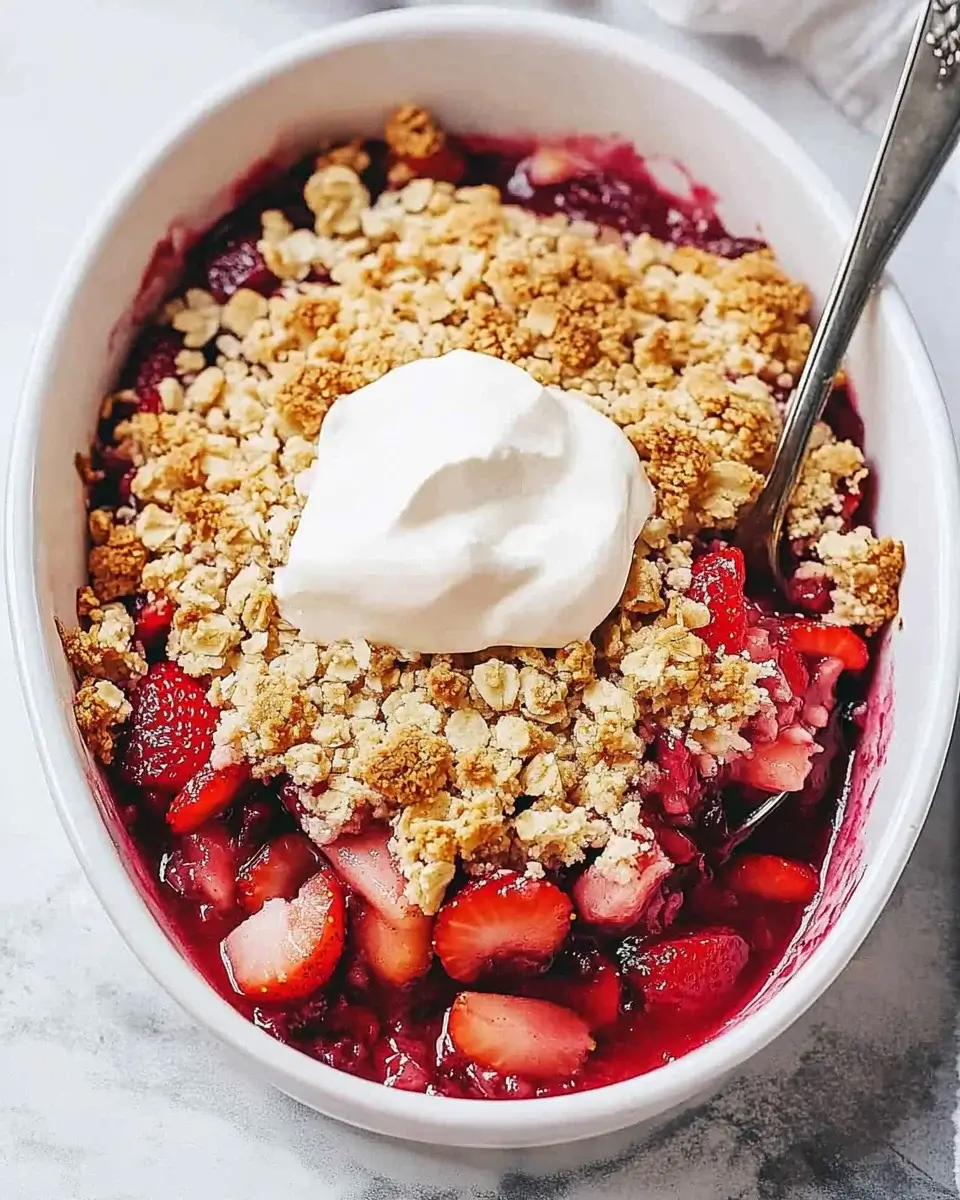 Strawberry Rhubarb Crisp A Delightful Classic Recipe FoodNFoodie