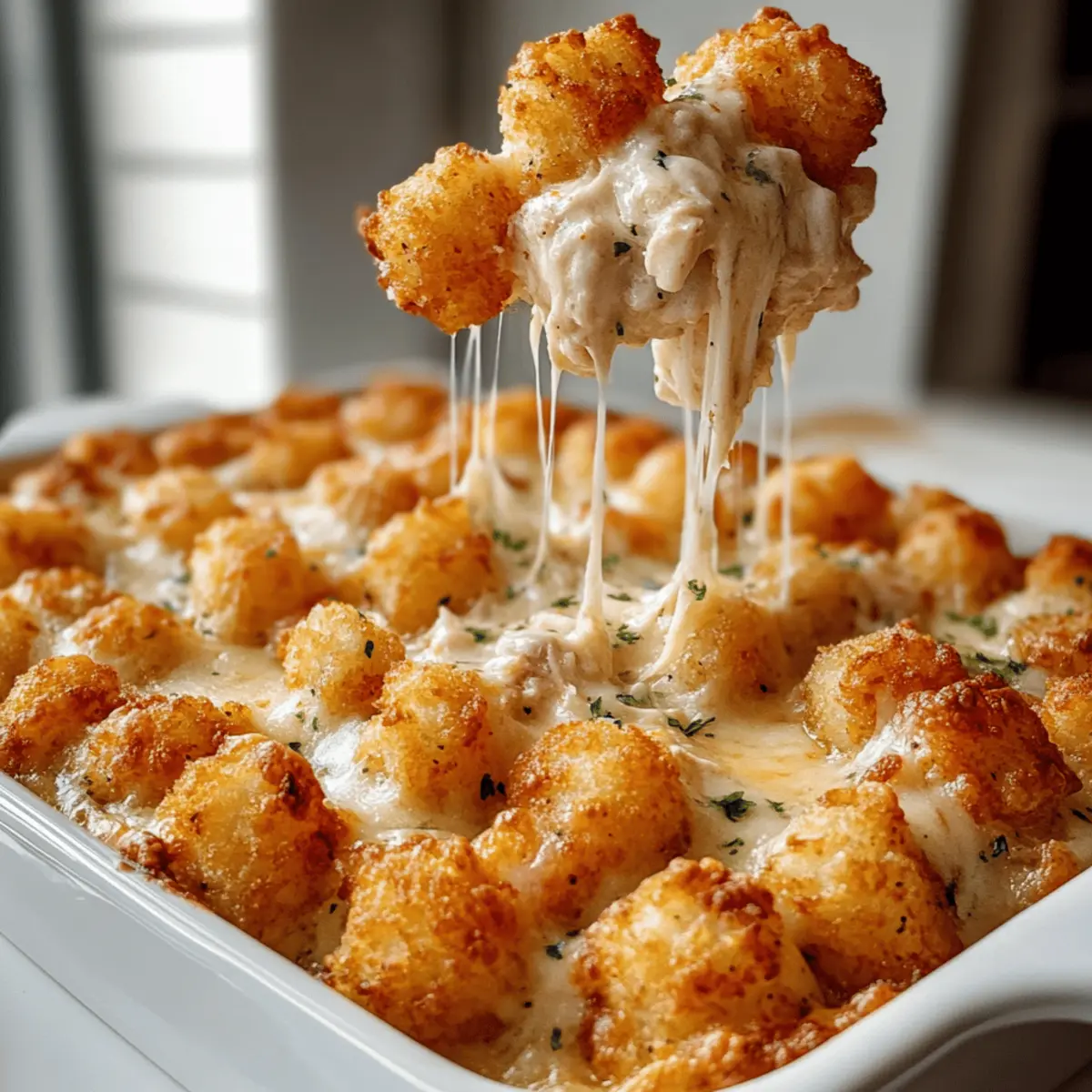 Irresistible Chicken Alfredo Tater Tot