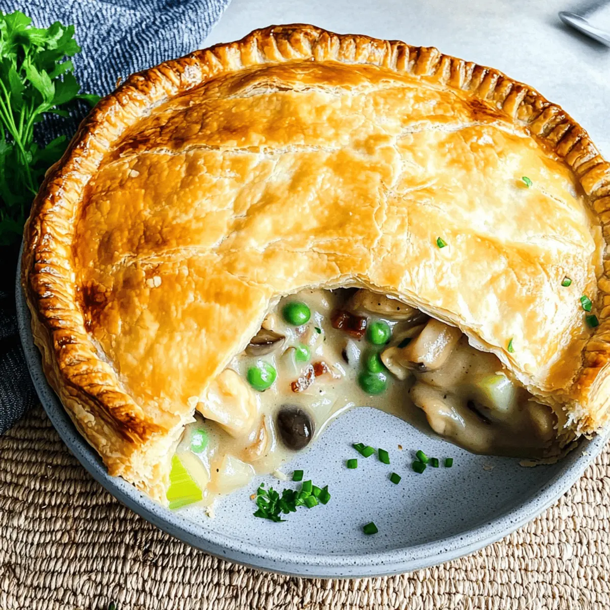 Chicken, Leek & Mushroom Pie