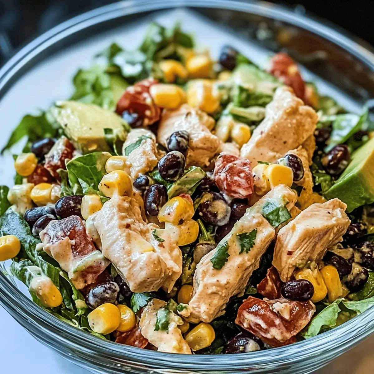 Zesty Southwest Chicken Salad Bowl