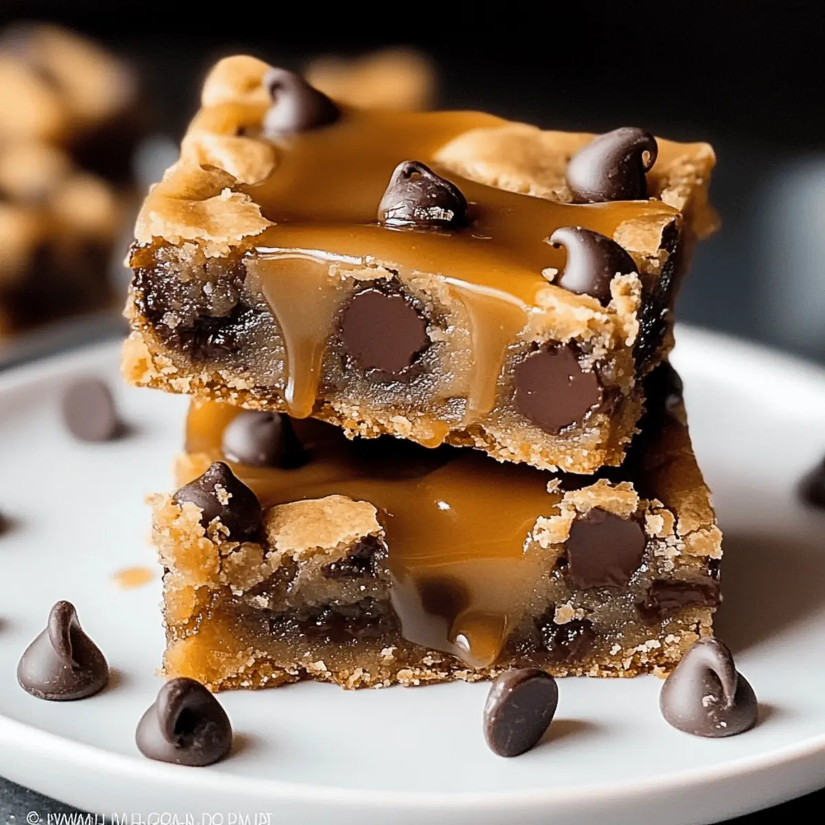 Salted Caramel Chocolate Chip Cookie Bars