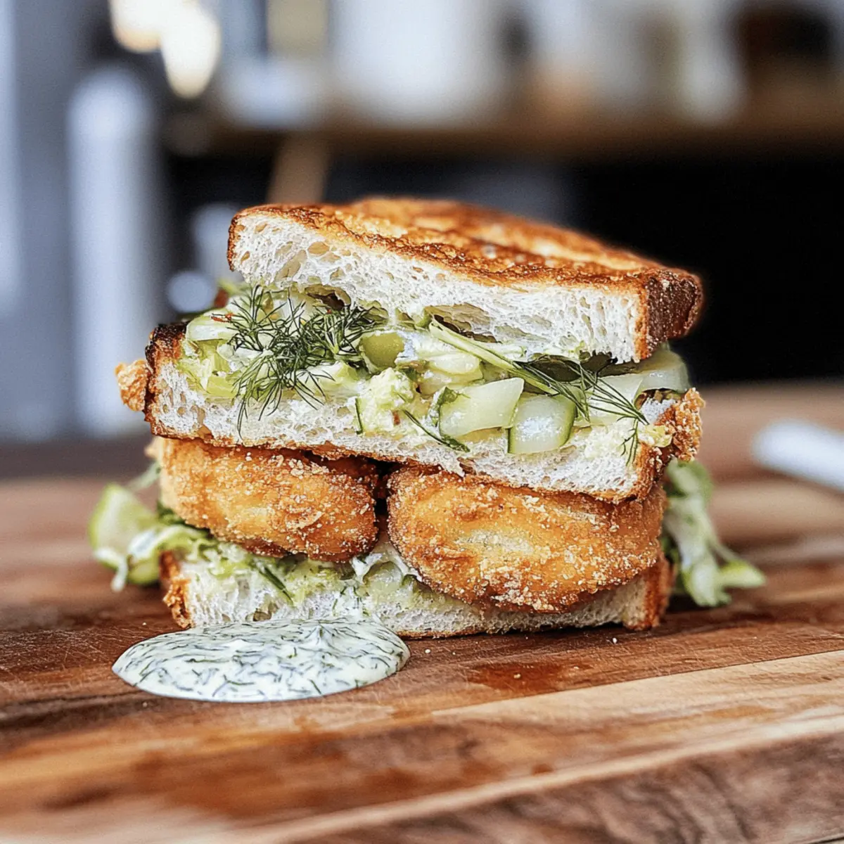 Fish Finger Focaccia Sandwich