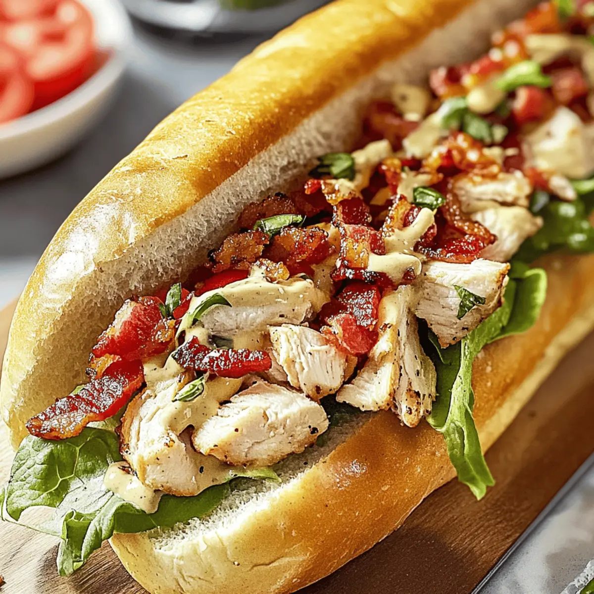 Chopped Chicken Bacon Ranch Sub