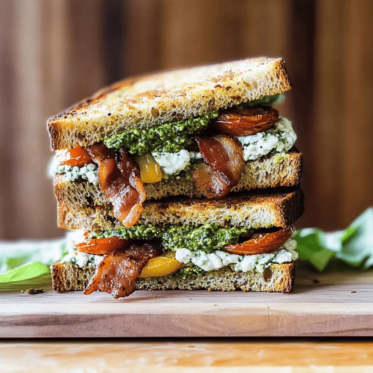 Roasted Tomato Goat Cheese BLT Sandwich