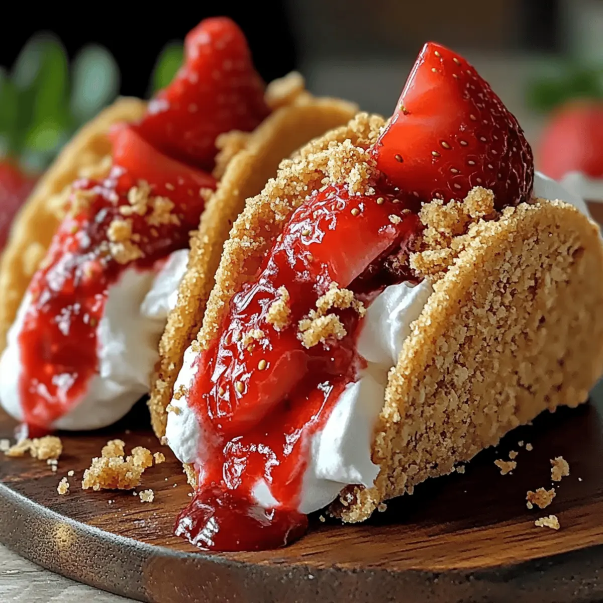 Strawberry Crunch Cheesecake Tacos