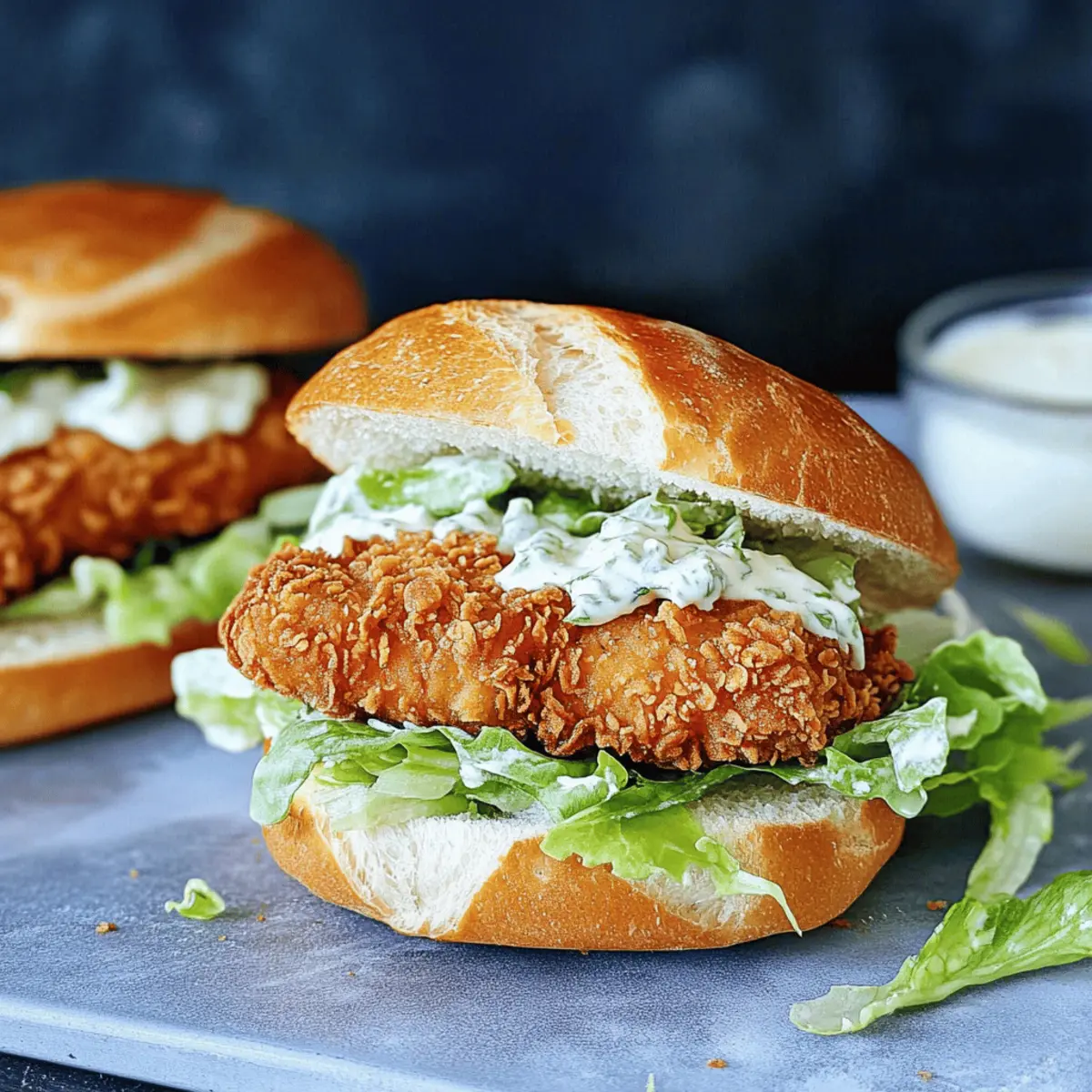 Crispy Chicken Caesar Sandwich