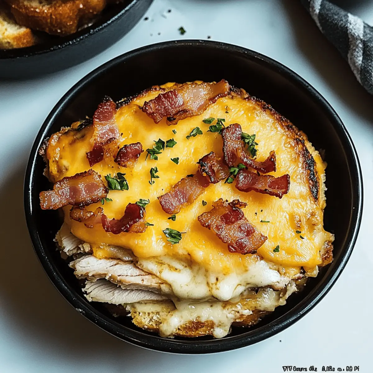 Cheddar and Bacon Turkey Melt on Sourdough