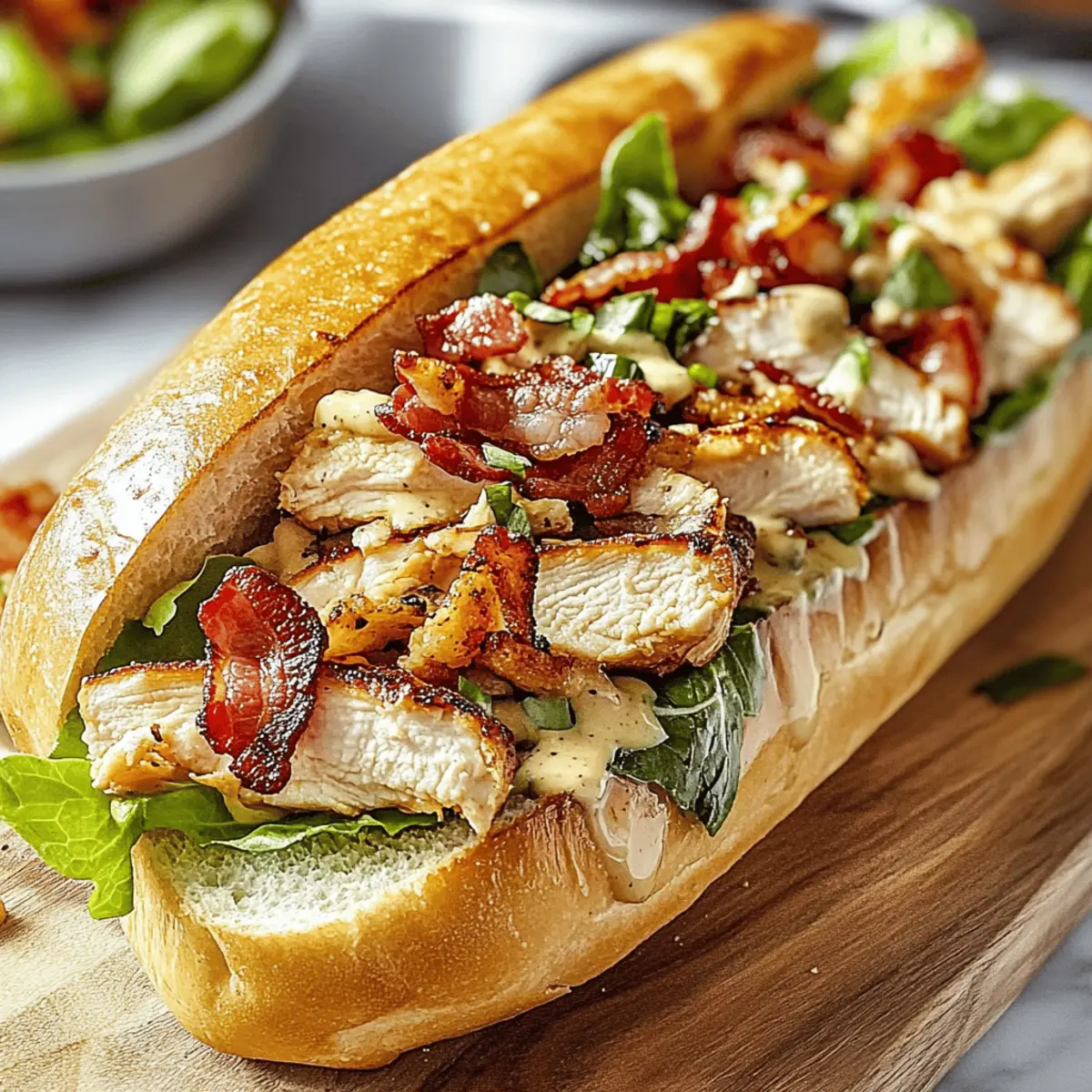 Chopped Chicken Bacon Ranch Sub