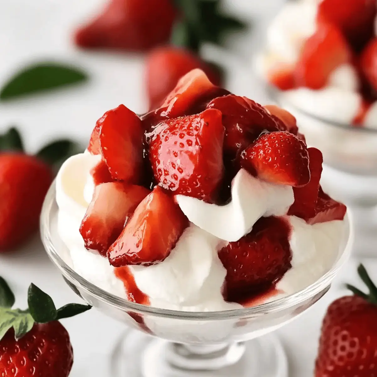 Balsamic Macerated Strawberries & Cream