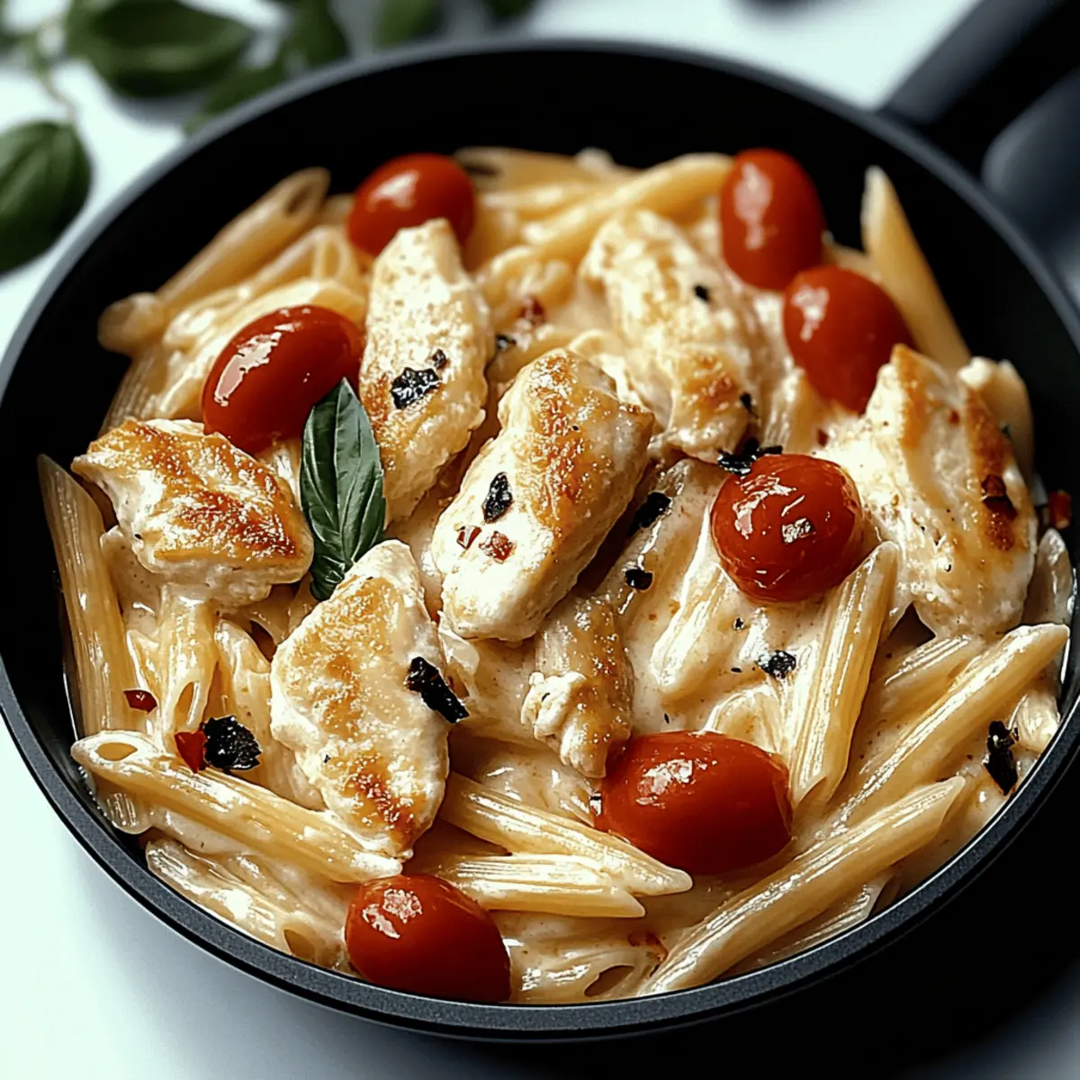 Creamy Chicken Mozzarella Pasta