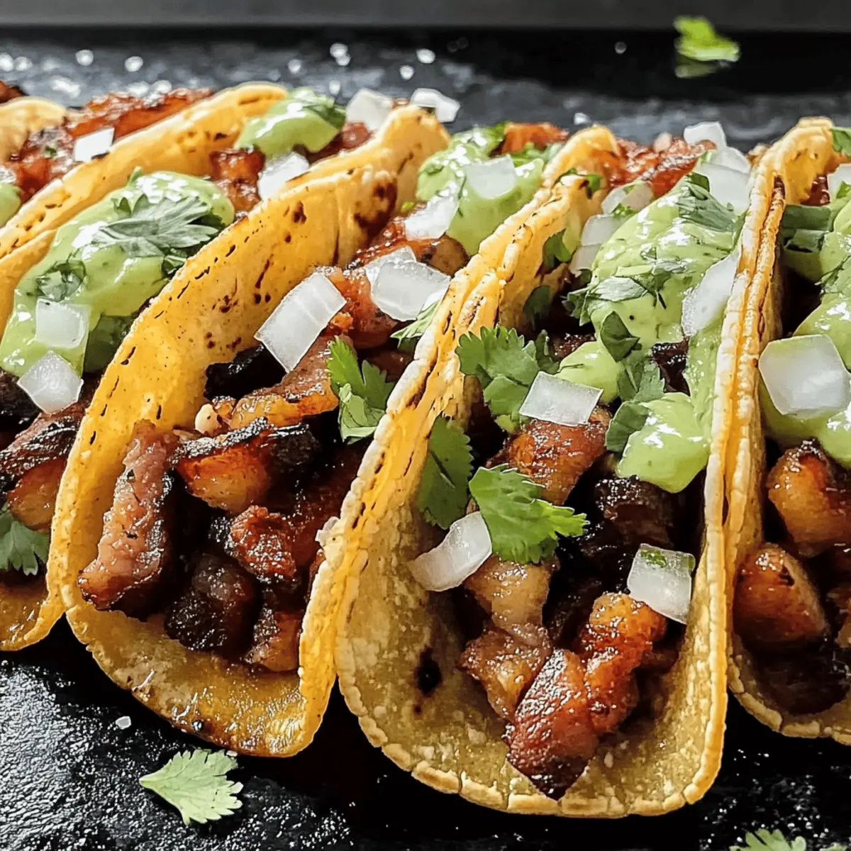 Crispy Pork Belly Tacos with Slaw & Lime