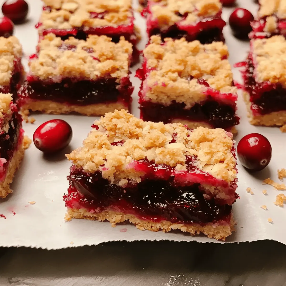 Easy Cranberry Crumble Bars