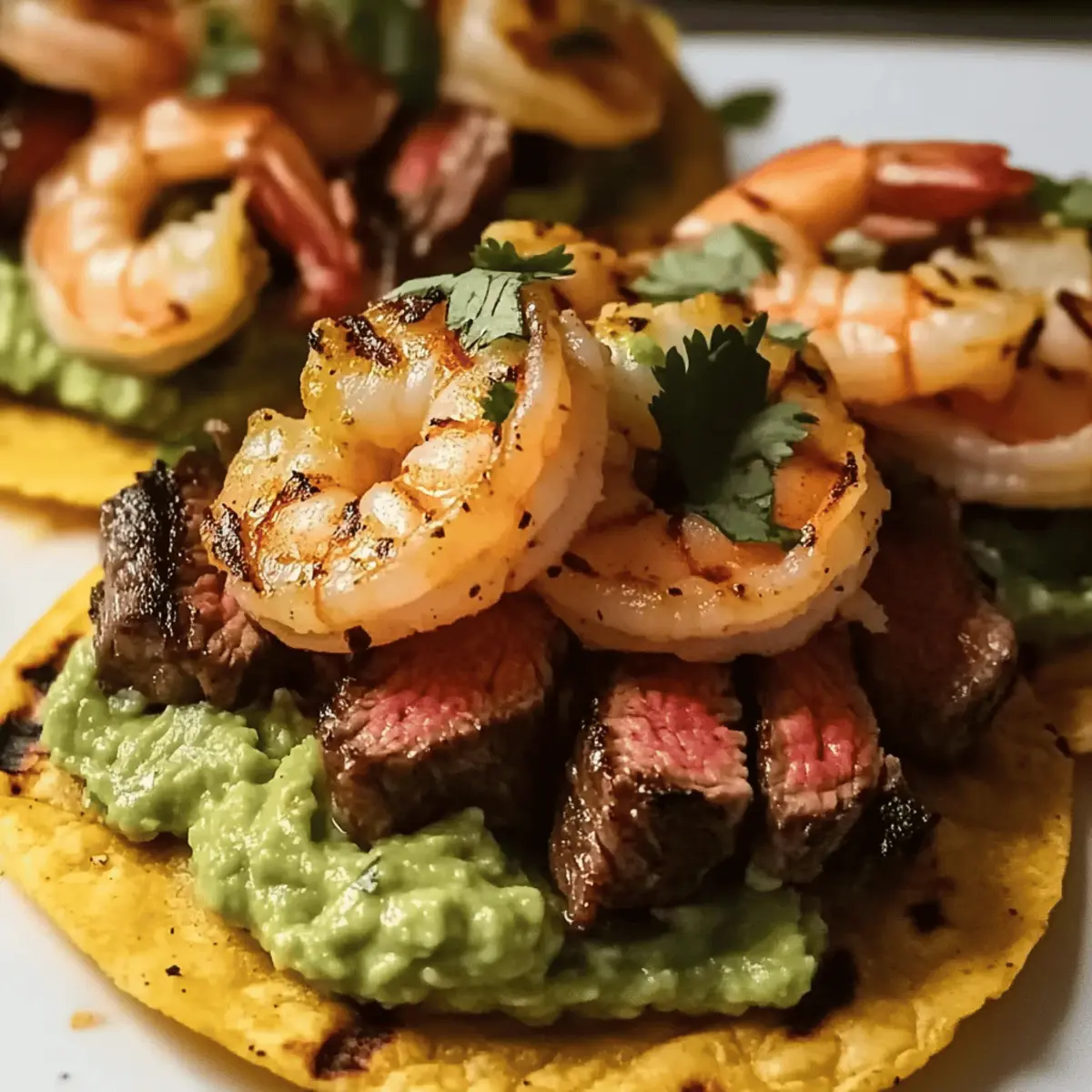 Grilled Steak & Shrimp Tostadas