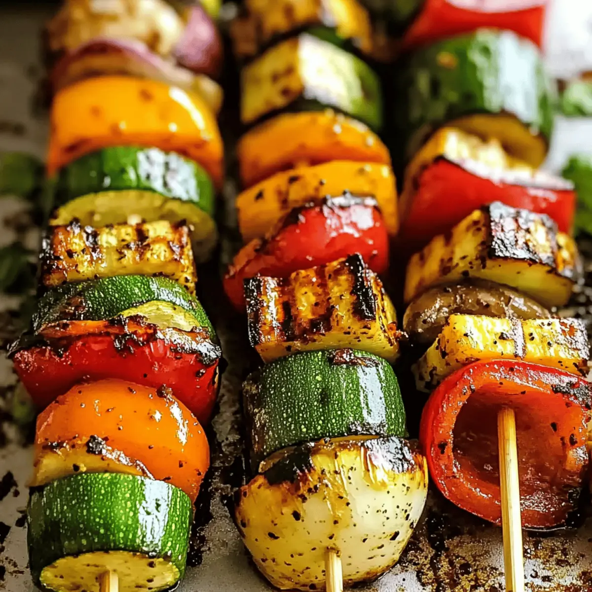 Grilled Vegetable Kabobs + Fajita Butter Glaze
