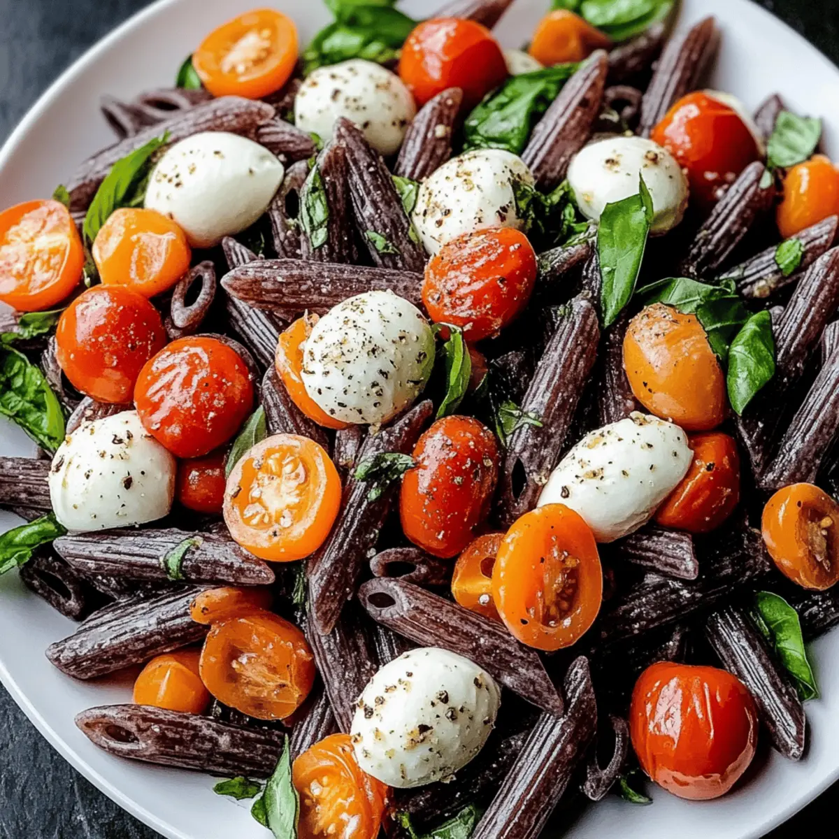 Halloween Caprese Pasta Salad