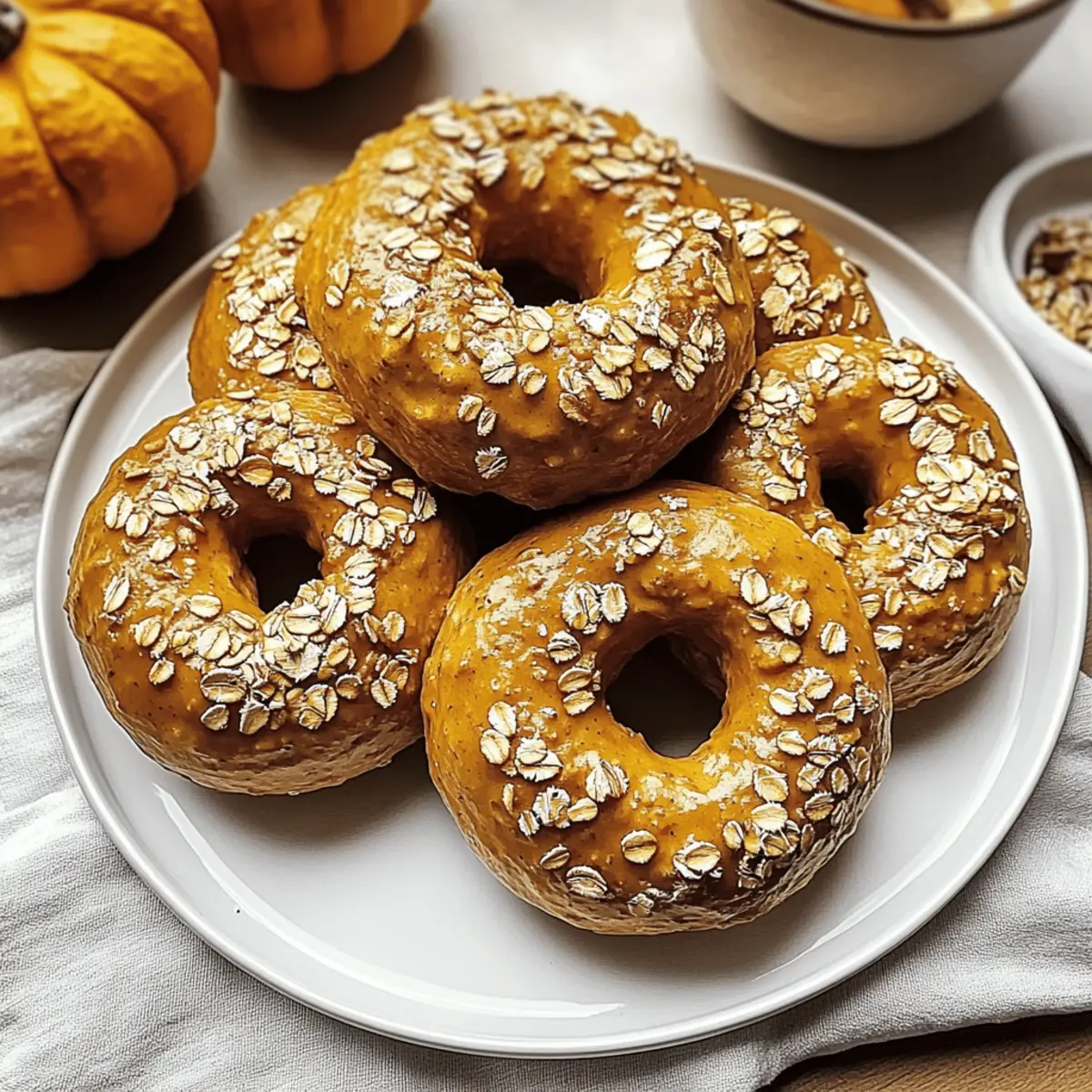 Homemade Pumpkin Oat Bagels