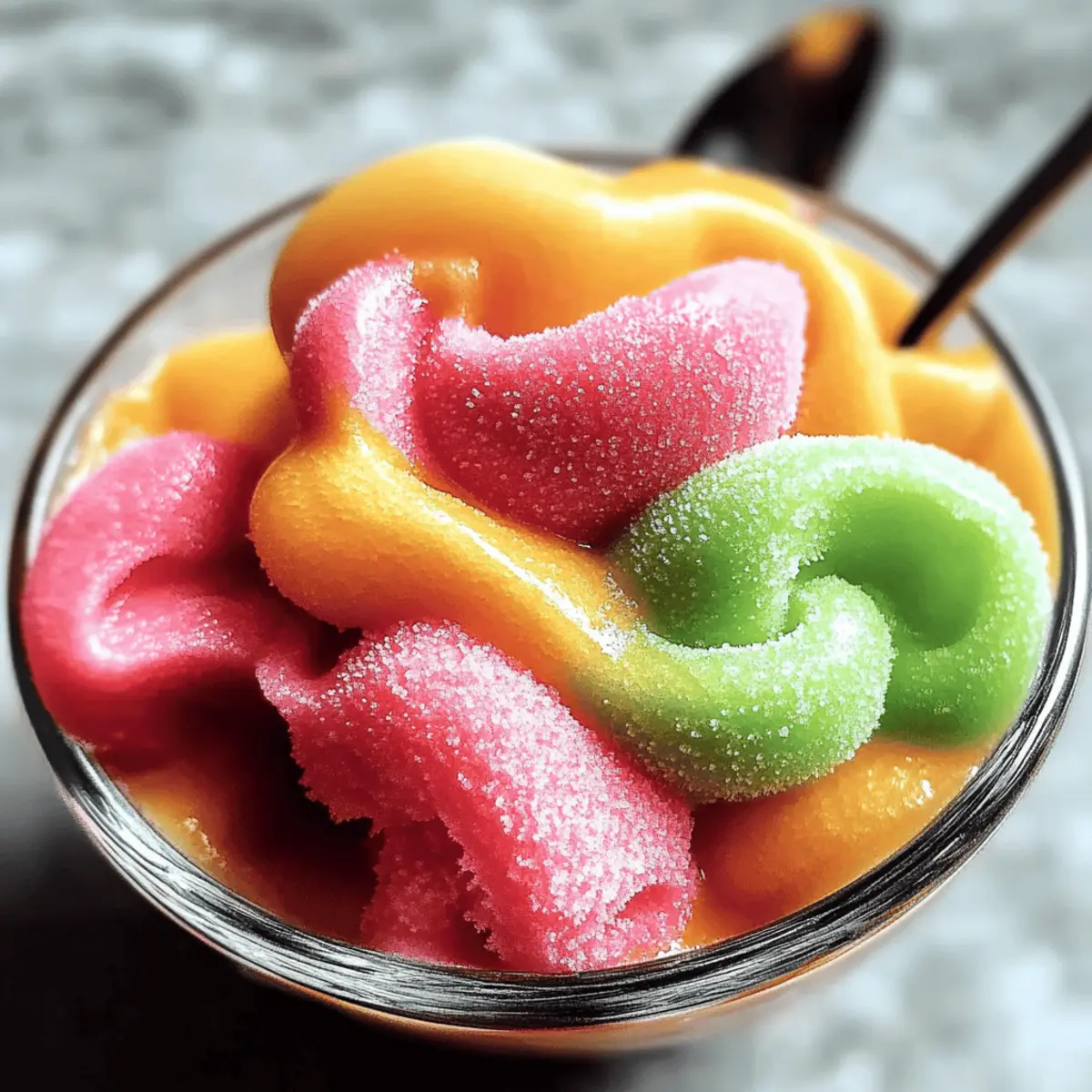 Homemade Rainbow Sherbet