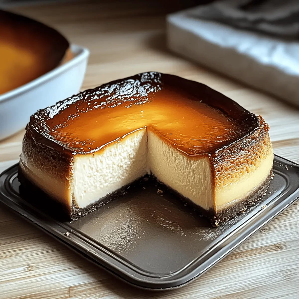 Loaf Pan Basque Cheesecake