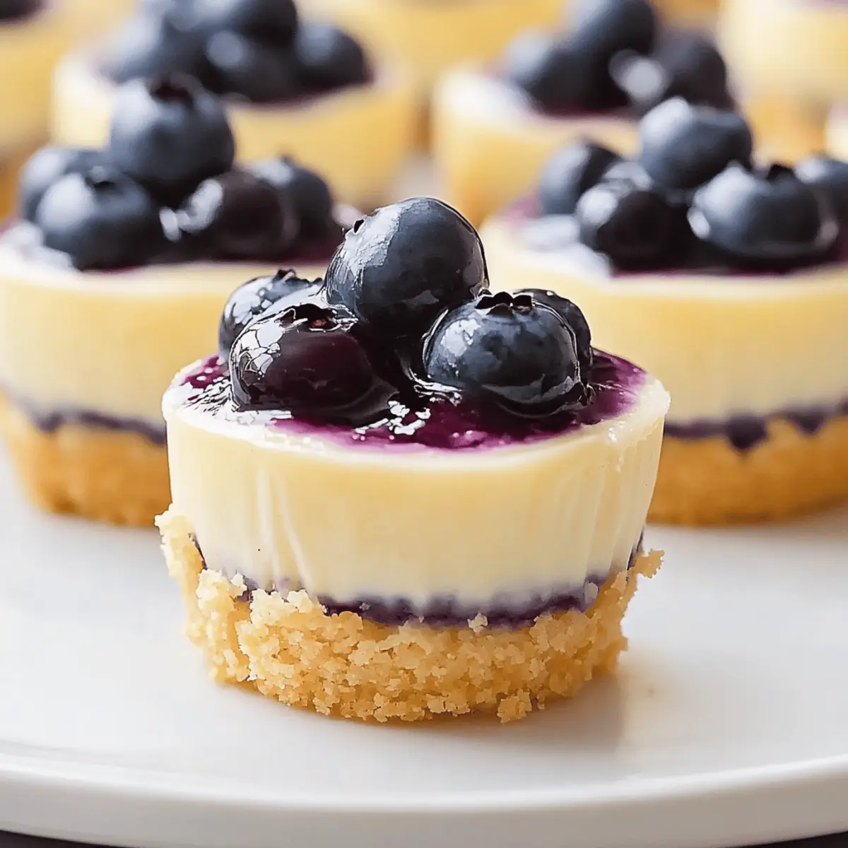 Mini Lemon Blueberry Cheesecakes