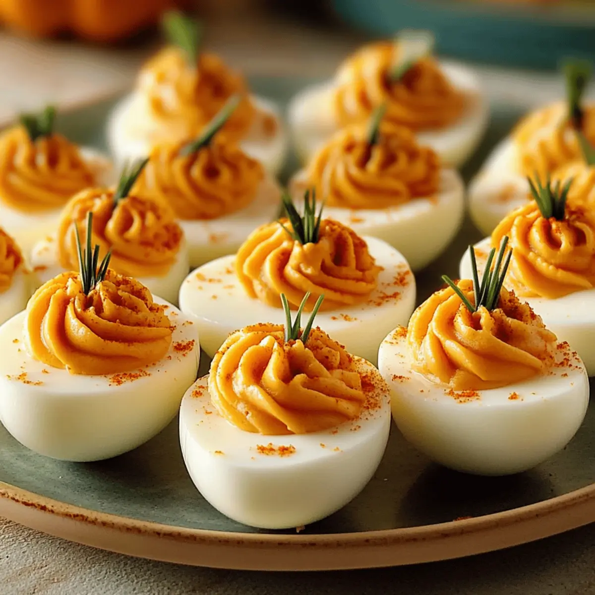 Pumpkin Patch Deviled Eggs