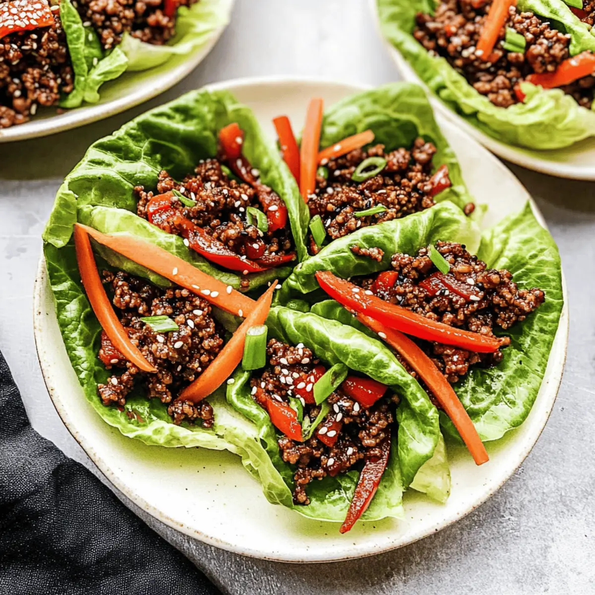 Asian-Style Ground Beef Lettuce Wraps