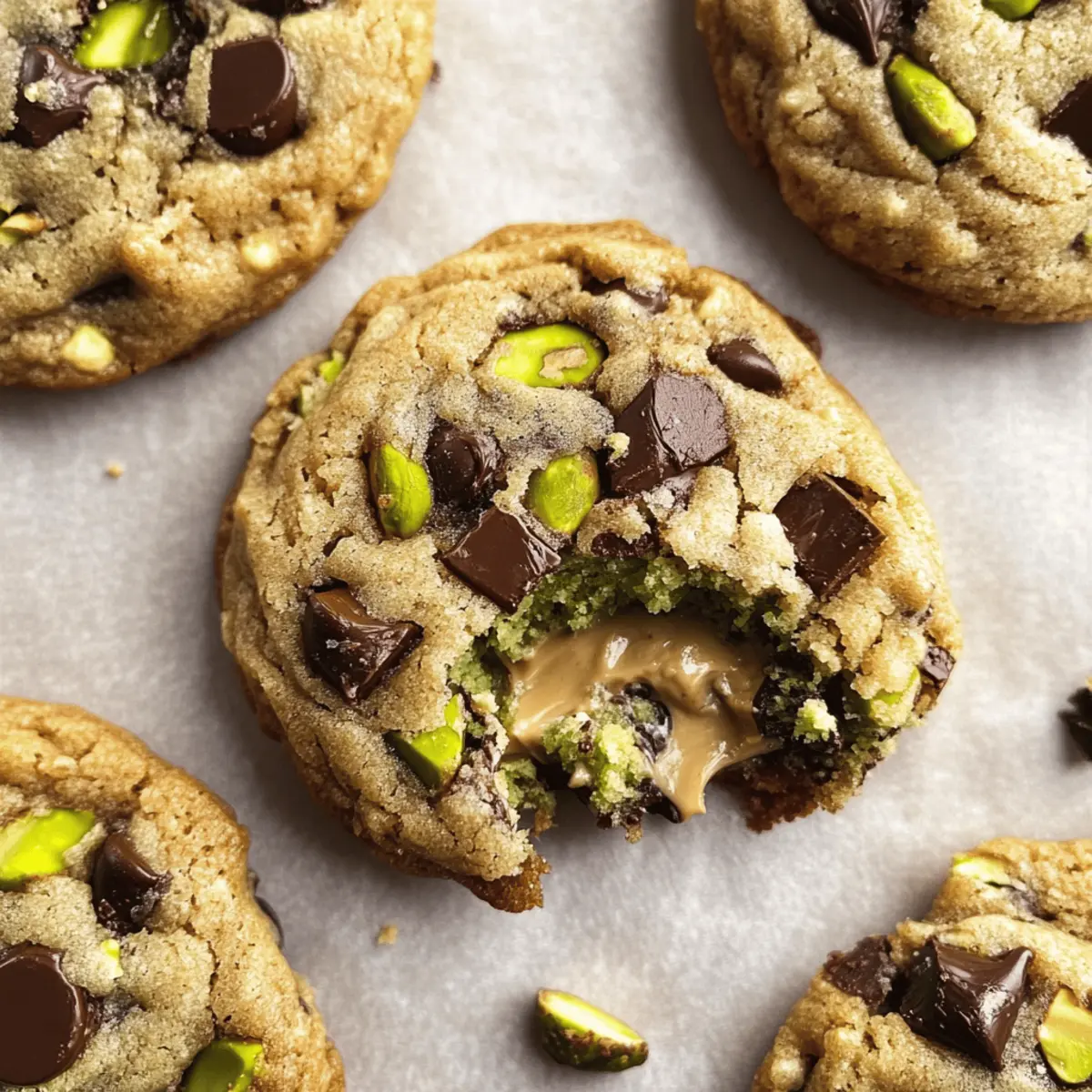 Pistachio Cream Chocolate Chip Cookies