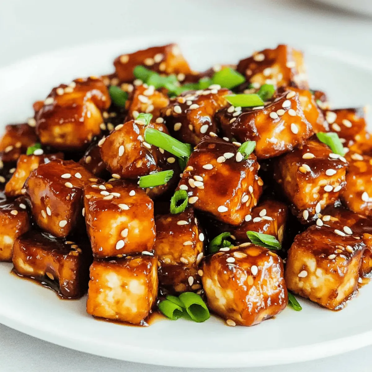 Crispy Pan-Fried Garlic Tofu