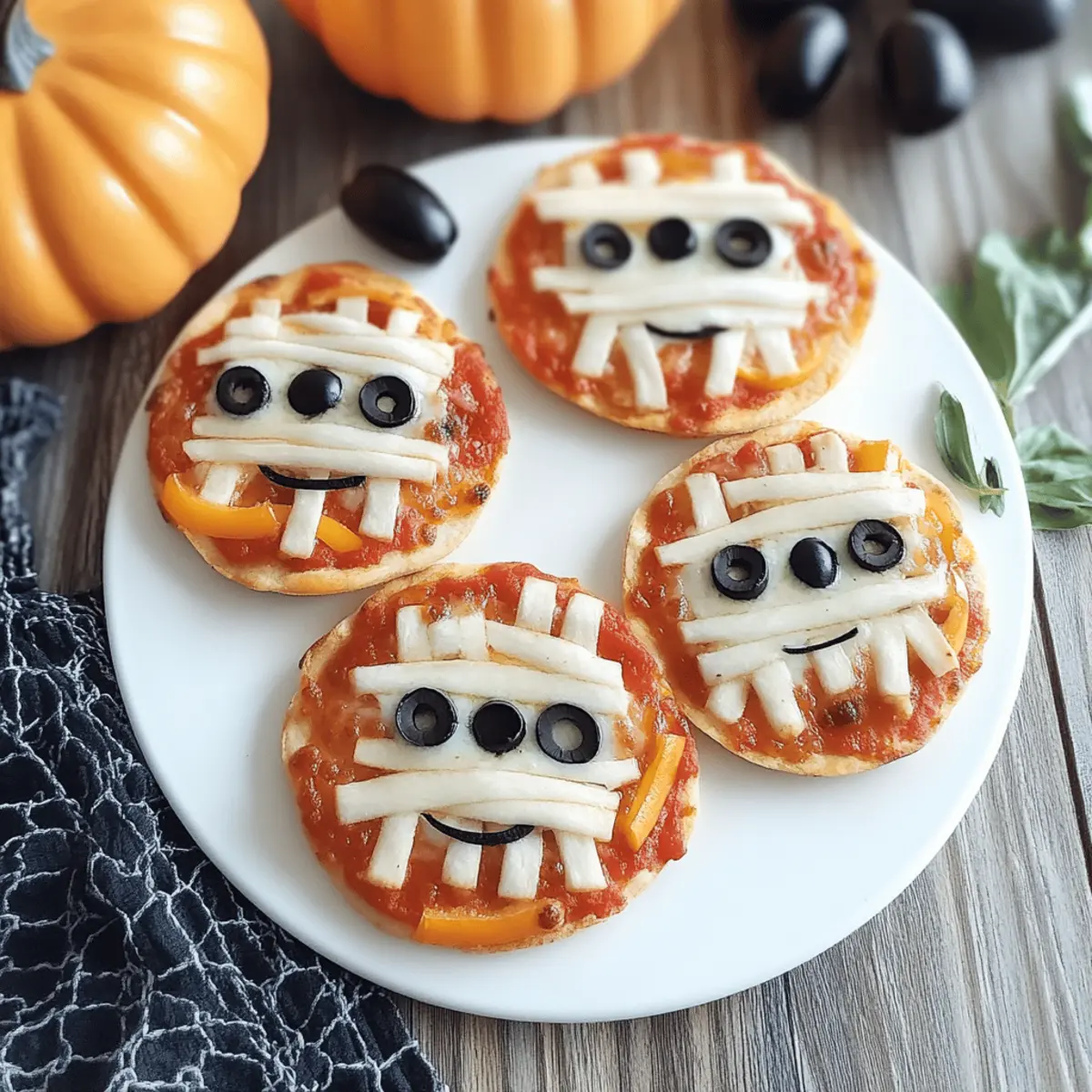 Mini Halloween Pizzas