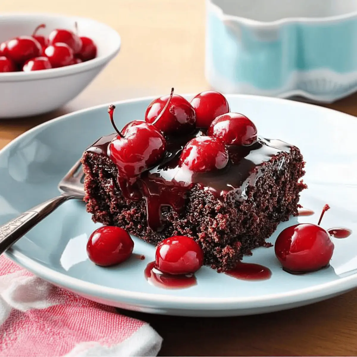 Chocolate Cherry Upside Down Cake