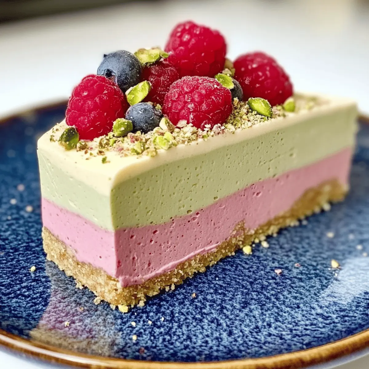 Raspberry Pistachio Mousse Cakes