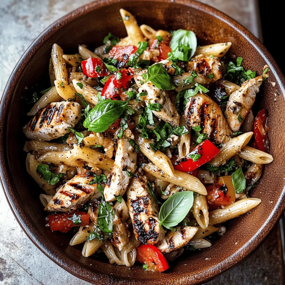 Grilled Chicken Pasta Salad with Balsamic Vinaigrette