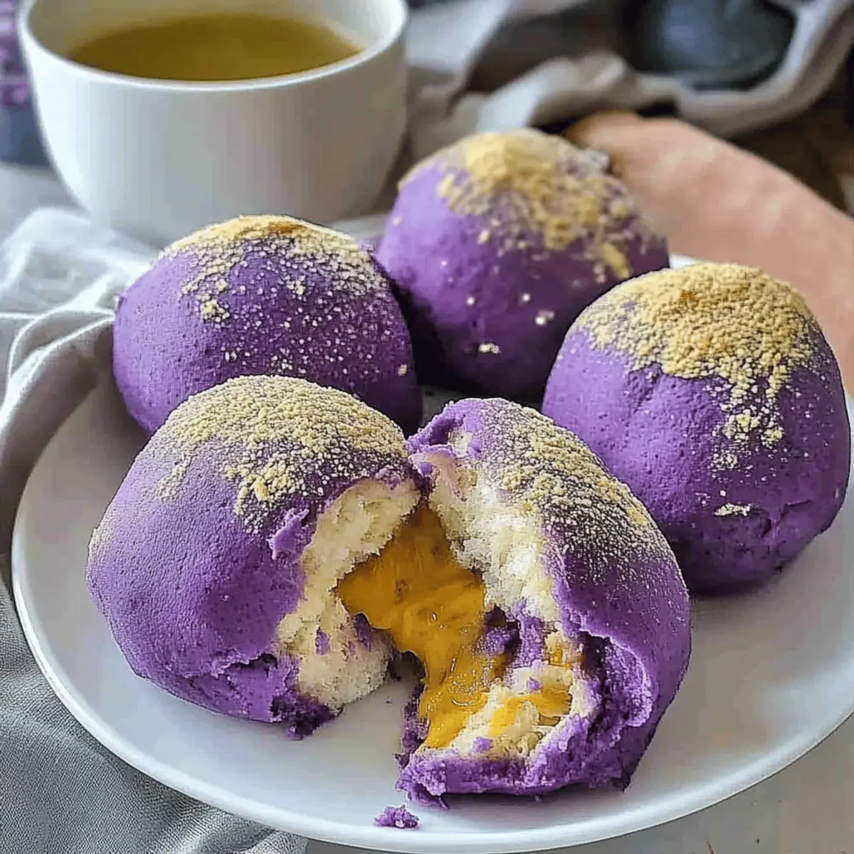 Ube Pandesal with Melty Cheese