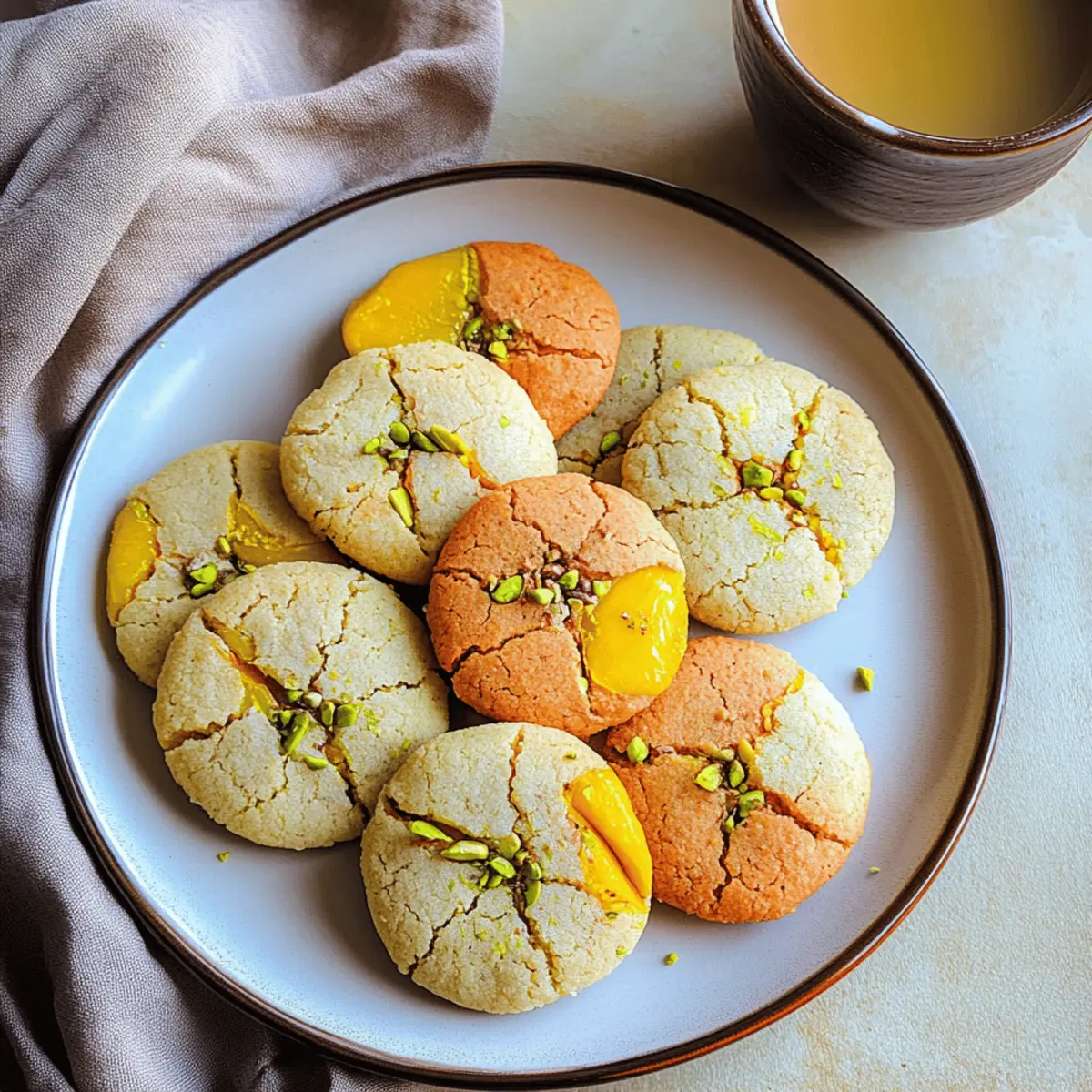 Mango Kesar Shrikhand Cookies