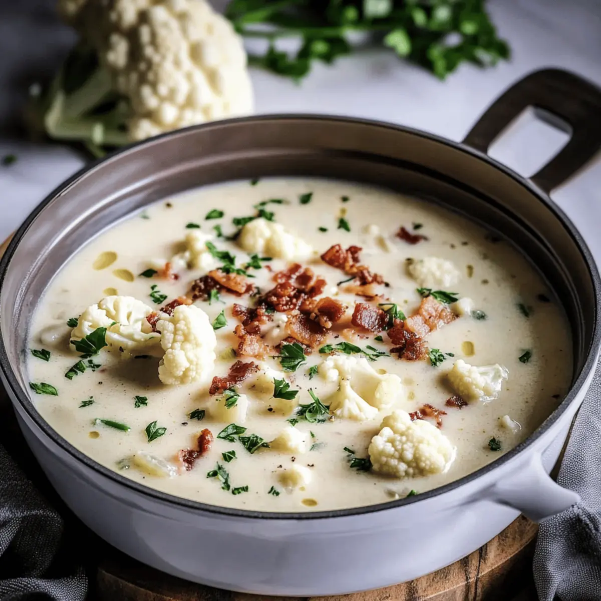 Creamy Cauliflower Soup: