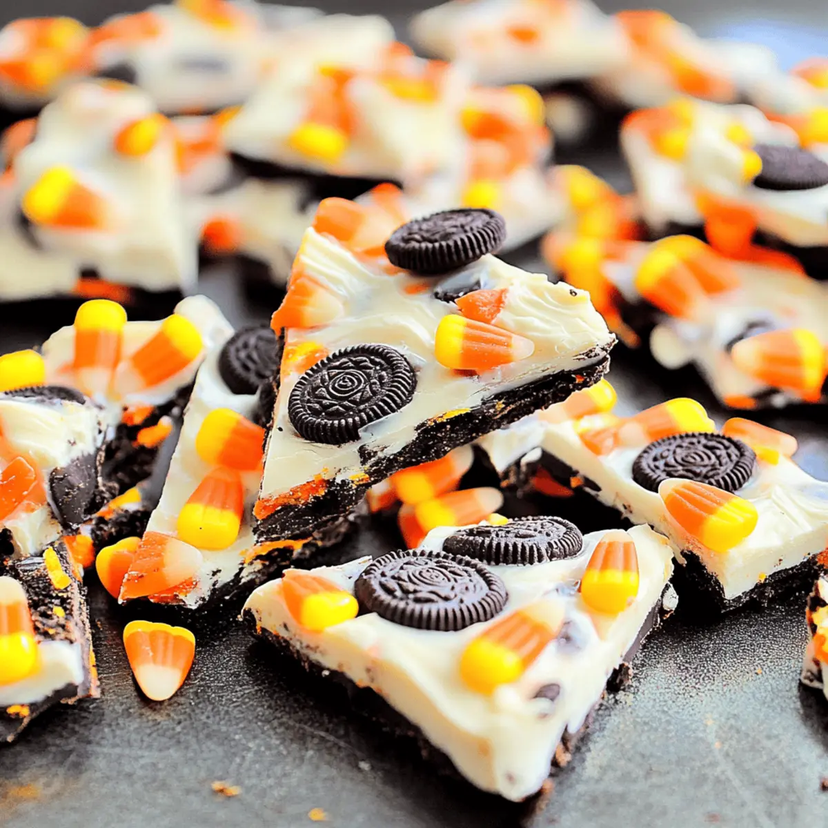 White Chocolate Halloween Oreo Bark
