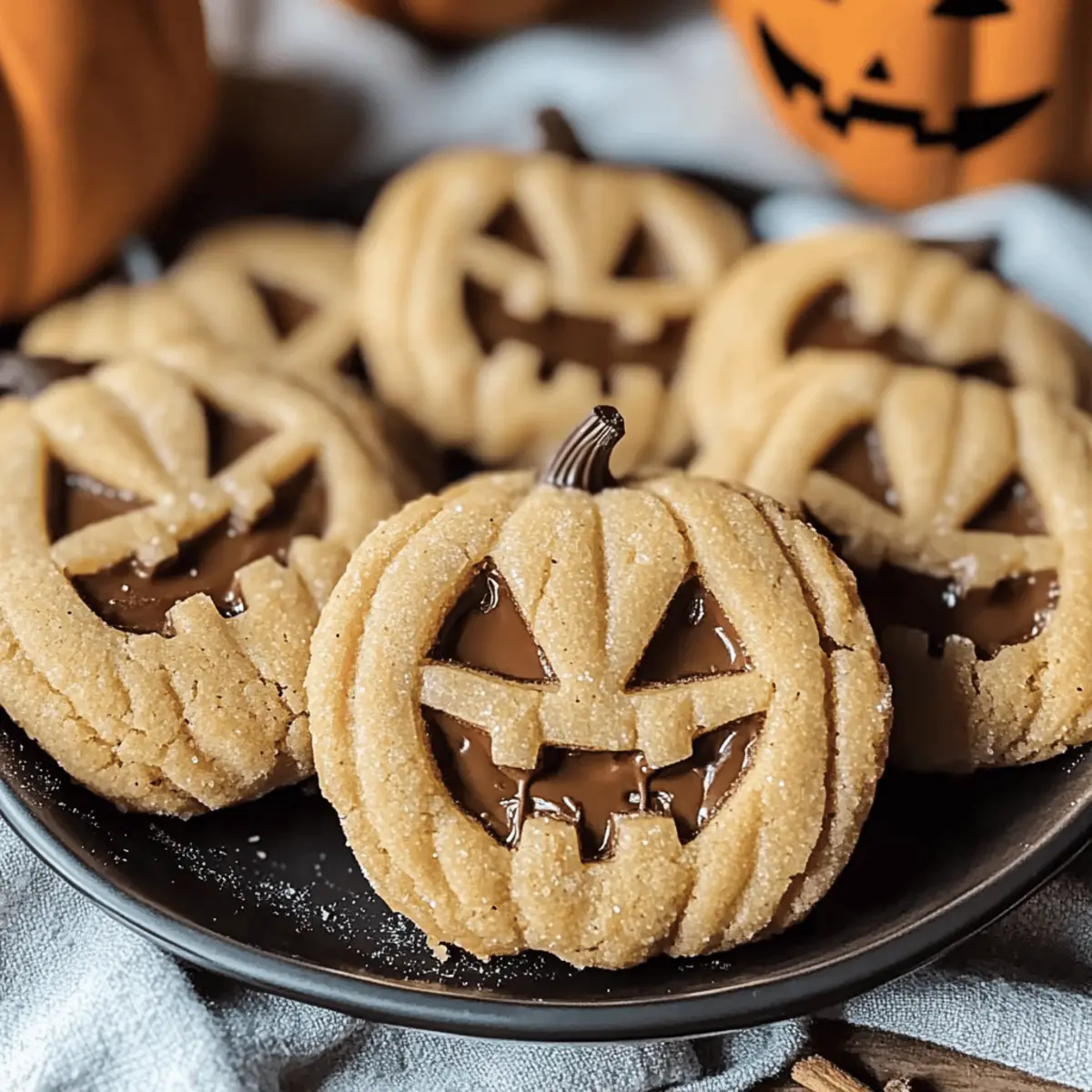 Spooky Stuffed Pumpkin Cookies