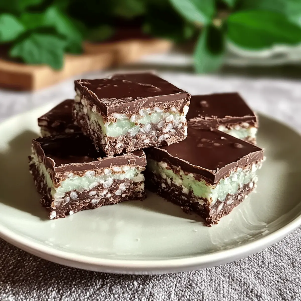 Dark Chocolate Peppermint Slice