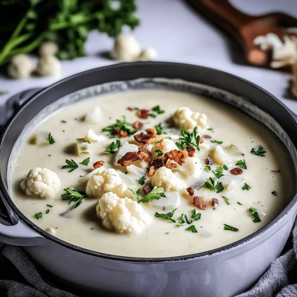 Creamy Cauliflower Soup: