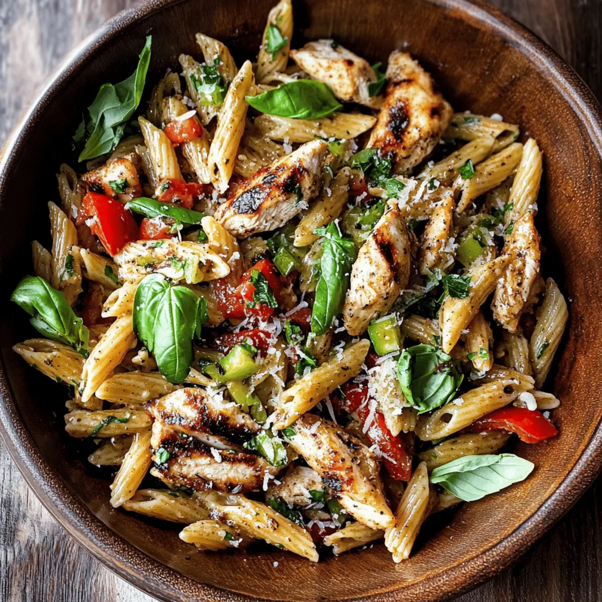 Grilled Chicken Pasta Salad with Balsamic Vinaigrette