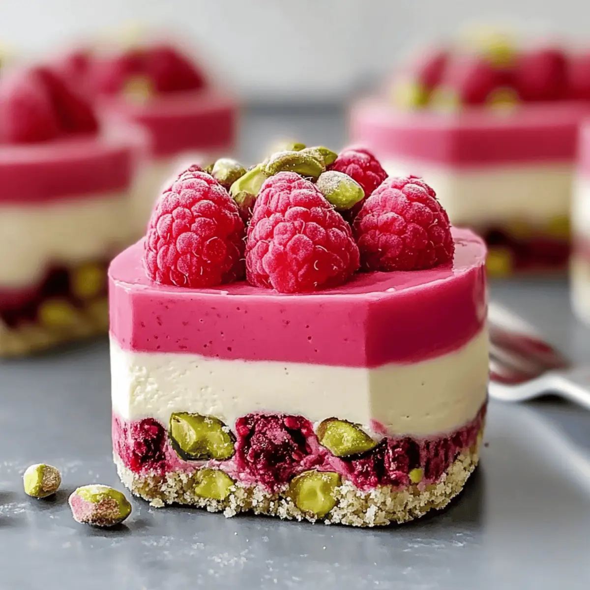 Elegant Raspberry Pistachio Mousse Cakes