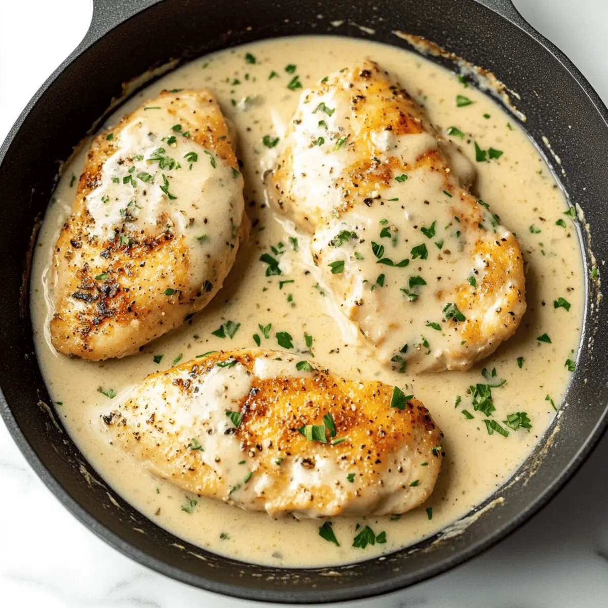 Creamy Chicken in White Wine Sauce