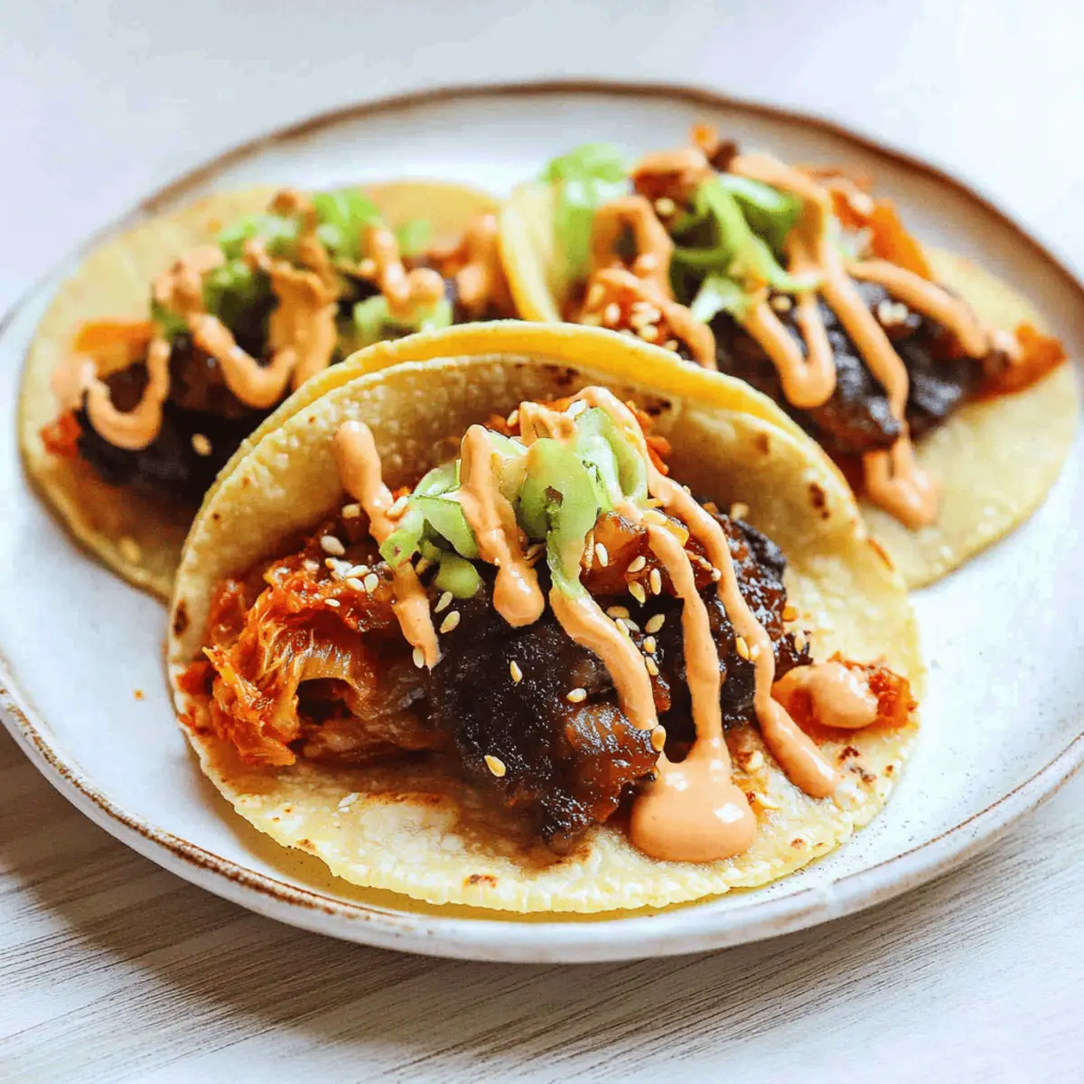 Bulgogi Beef Smashburger Tacos