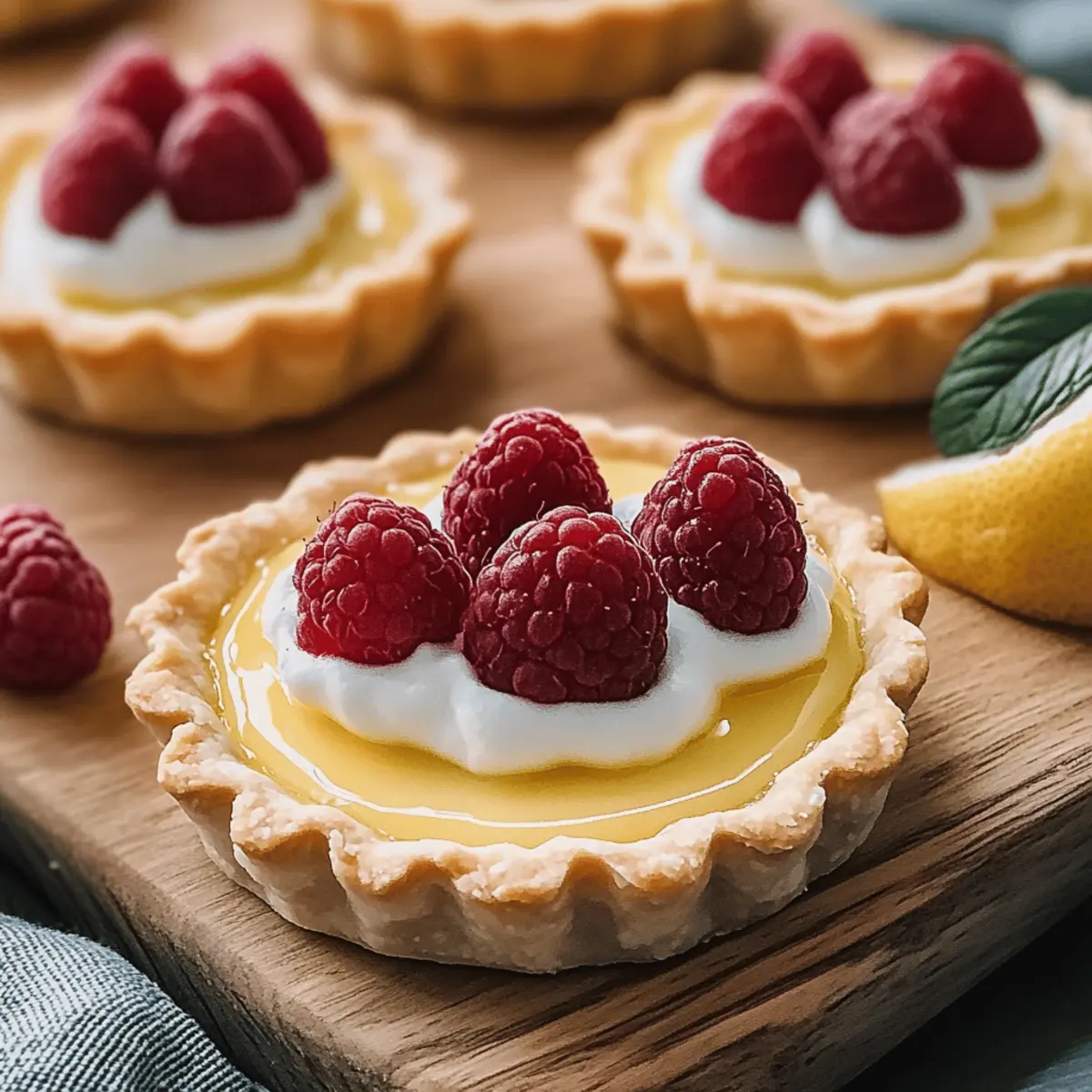 Vegan Lemon Raspberry Tarts