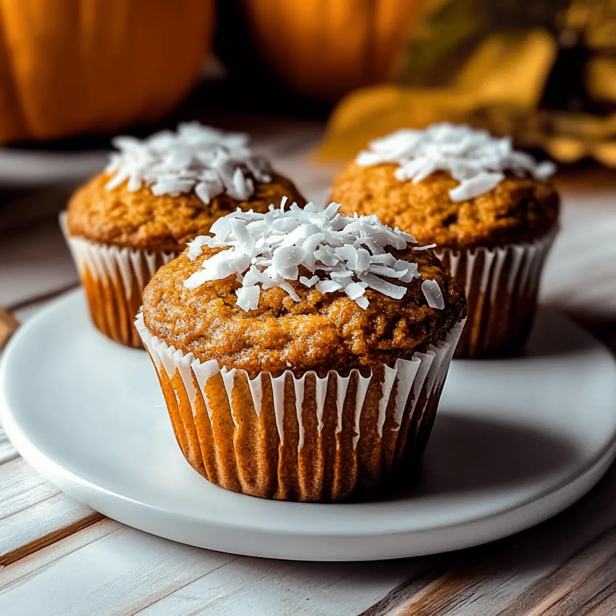 Healthy Pumpkin Coconut Muffins