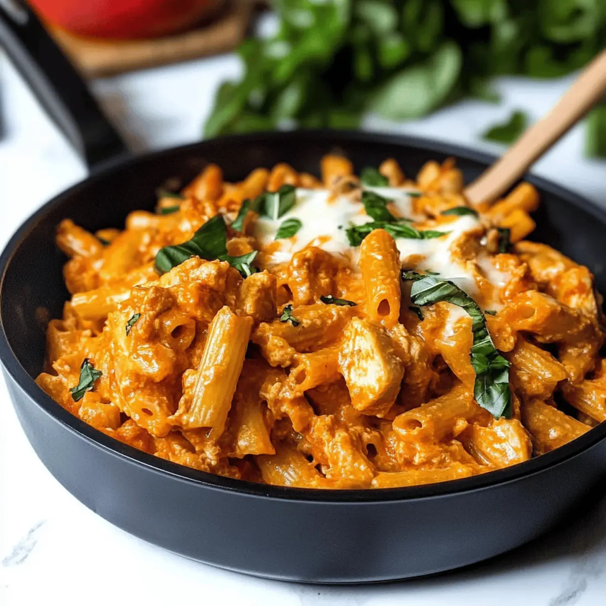 Creamy Chicken Mozzarella Pasta