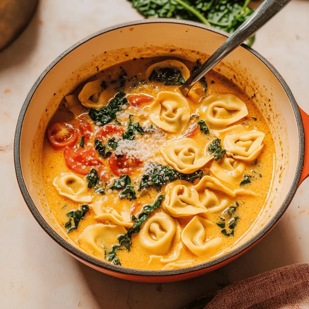 Creamy Tuscan Tortellini Soup