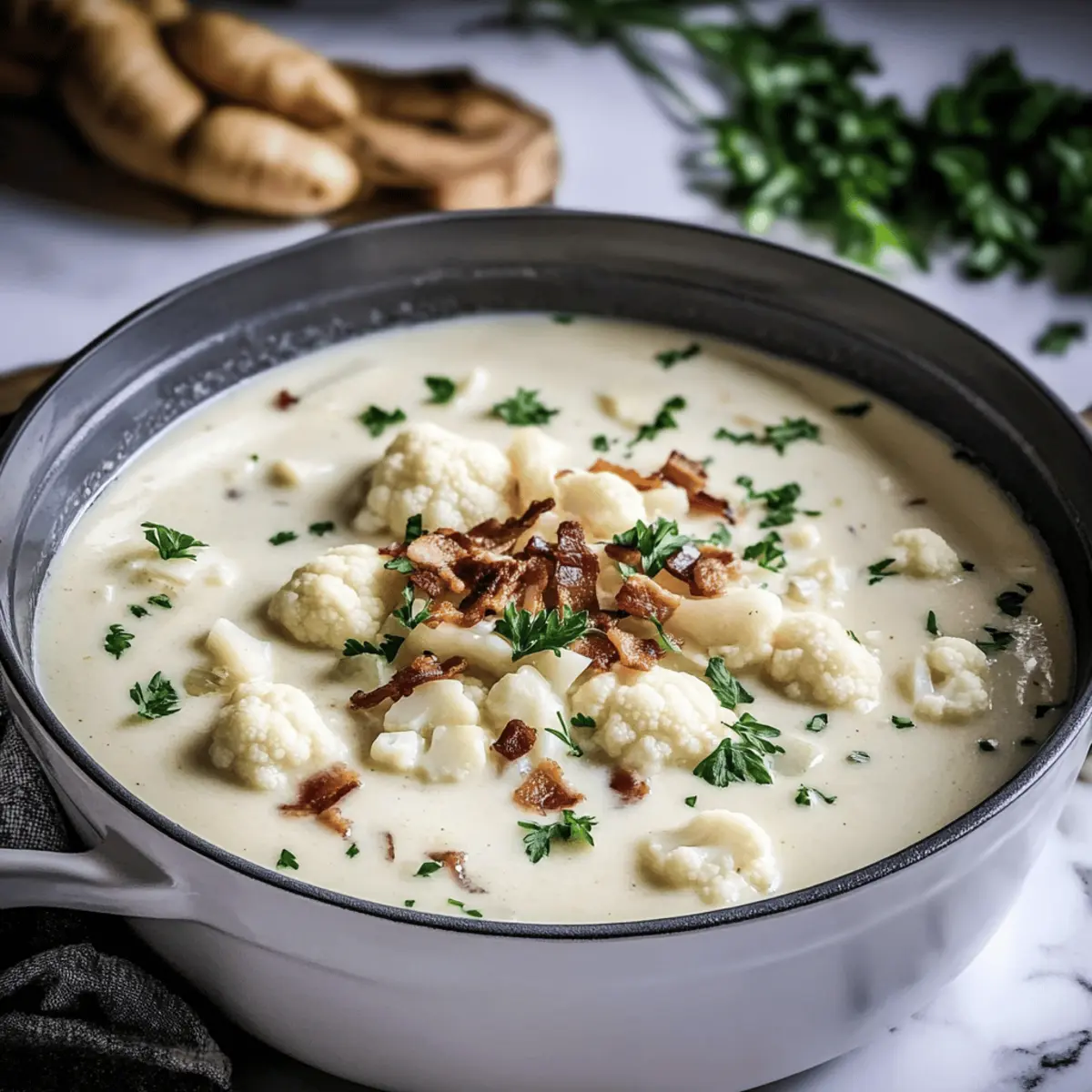Creamy Cauliflower Soup: