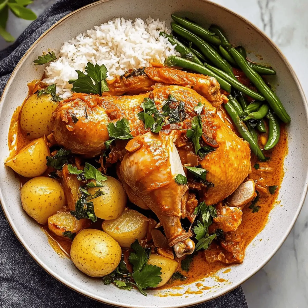 Spicy Thai Red Curry Pot Roast Chicken