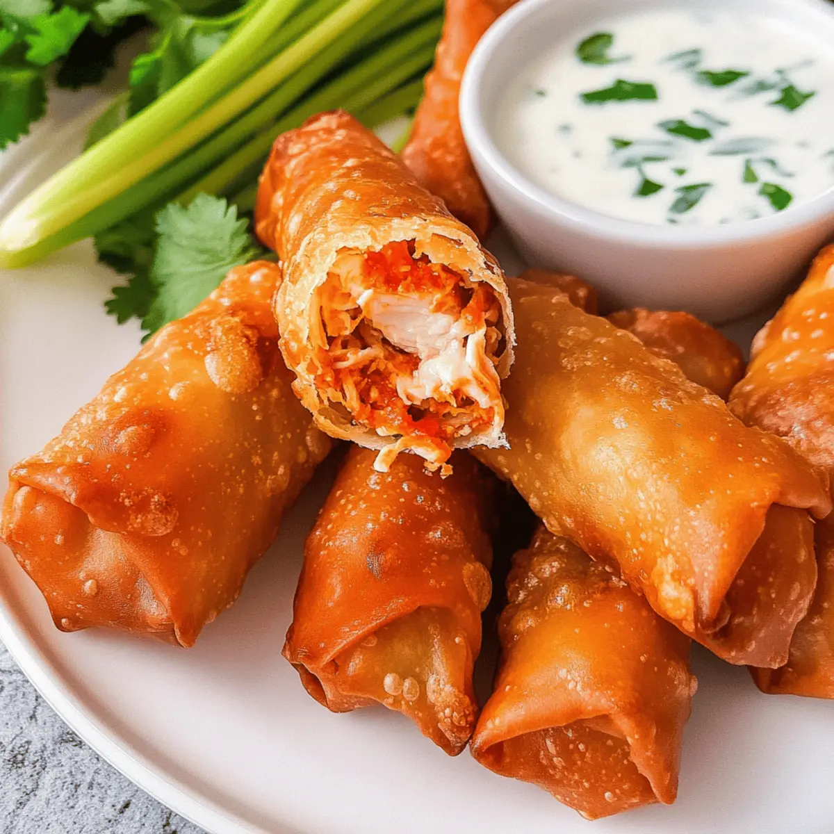 Buffalo Chicken Egg Rolls
