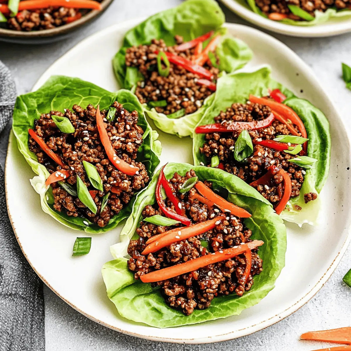 Asian-Style Ground Beef Lettuce Wraps